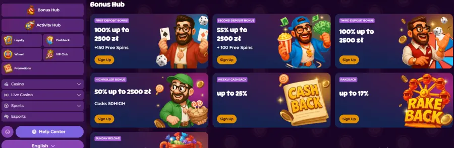 Casino spinania